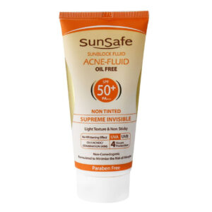 فلوئید ضد آفتاب فاقد چربی SPF50 سان سیف | Sun Safe Acne SPF50 Sunblock Fluid