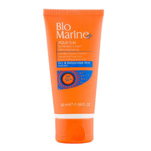 کرم ضد آفتاب رطوبت رسان مناسب پوست خشک و دهیدراته SPF50 بایومارین | Biomarine Aqua Sun Ultra Hydrating Sunscreen Cream SPF50